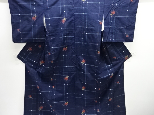 JAPANESE KIMONO / TSUMUGI / WOVEN BUTTERFLY